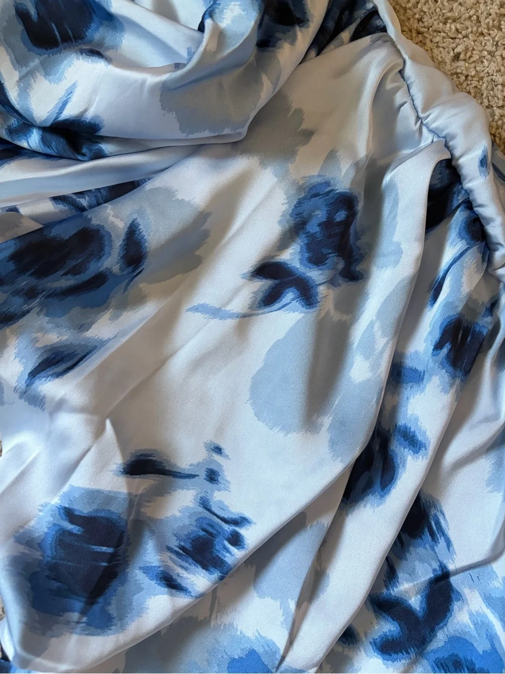 Abercrombie  Blue Floral Cowl Neck Dress